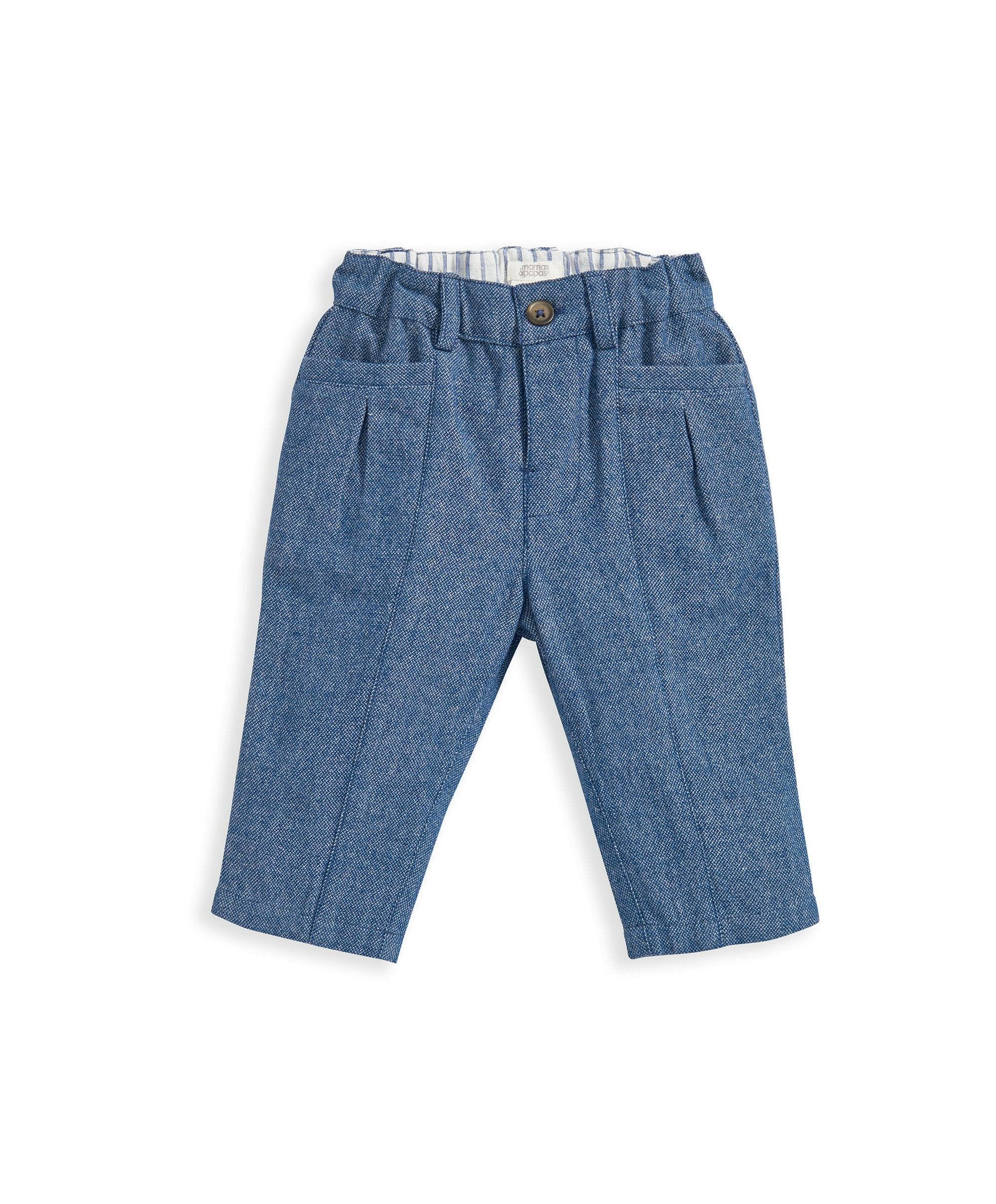 Woven Waistcoat & Trouser Outfit Set - Blue - Image 5