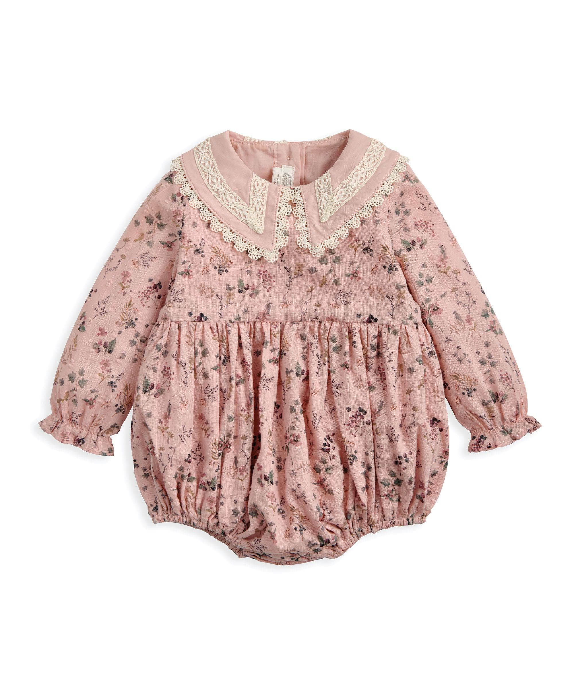 Bramble Print Romper and Tights Set (2 Pieces) - Pink - Image 3