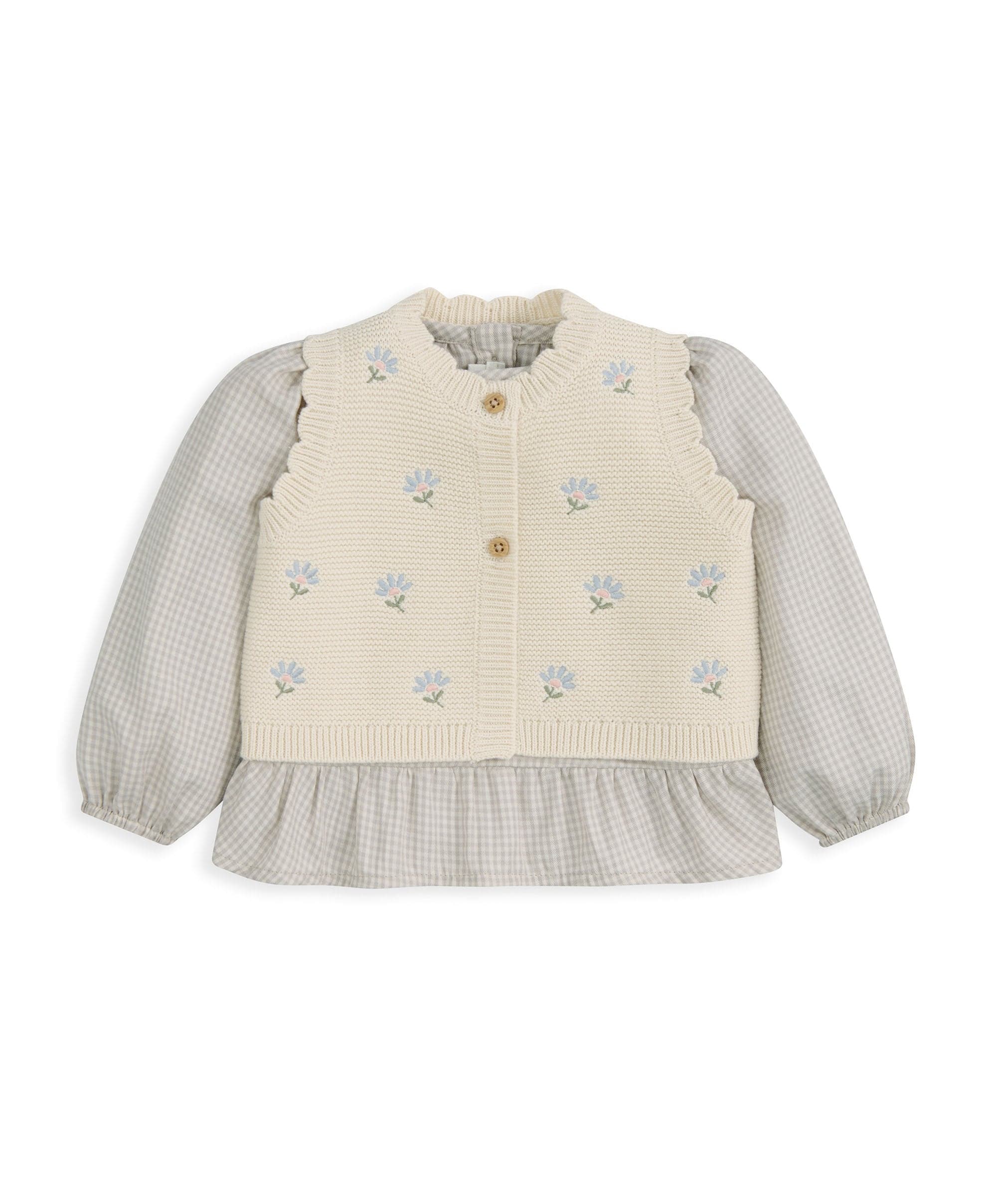 Knitted Girls Waistcoat & Top Set - Image 4
