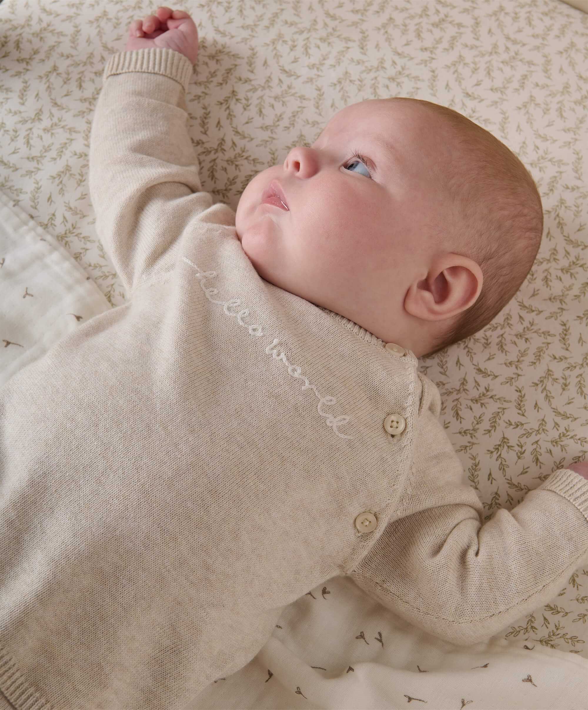 Hello World Knit Set (2 Piece) - Beige - Image 4