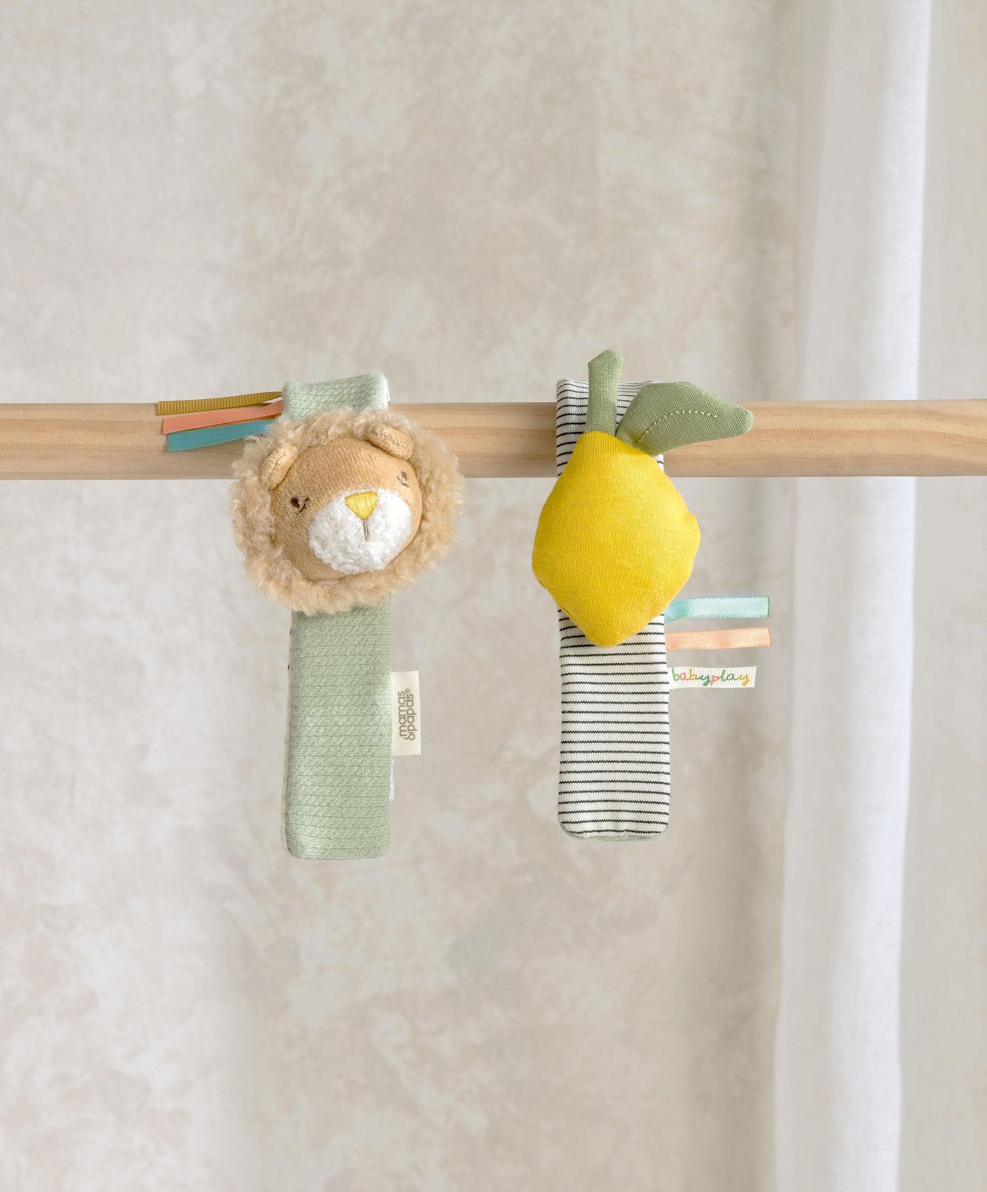 Wrist Rattles - Lion/Lemon  (2 Pack) - Image 7