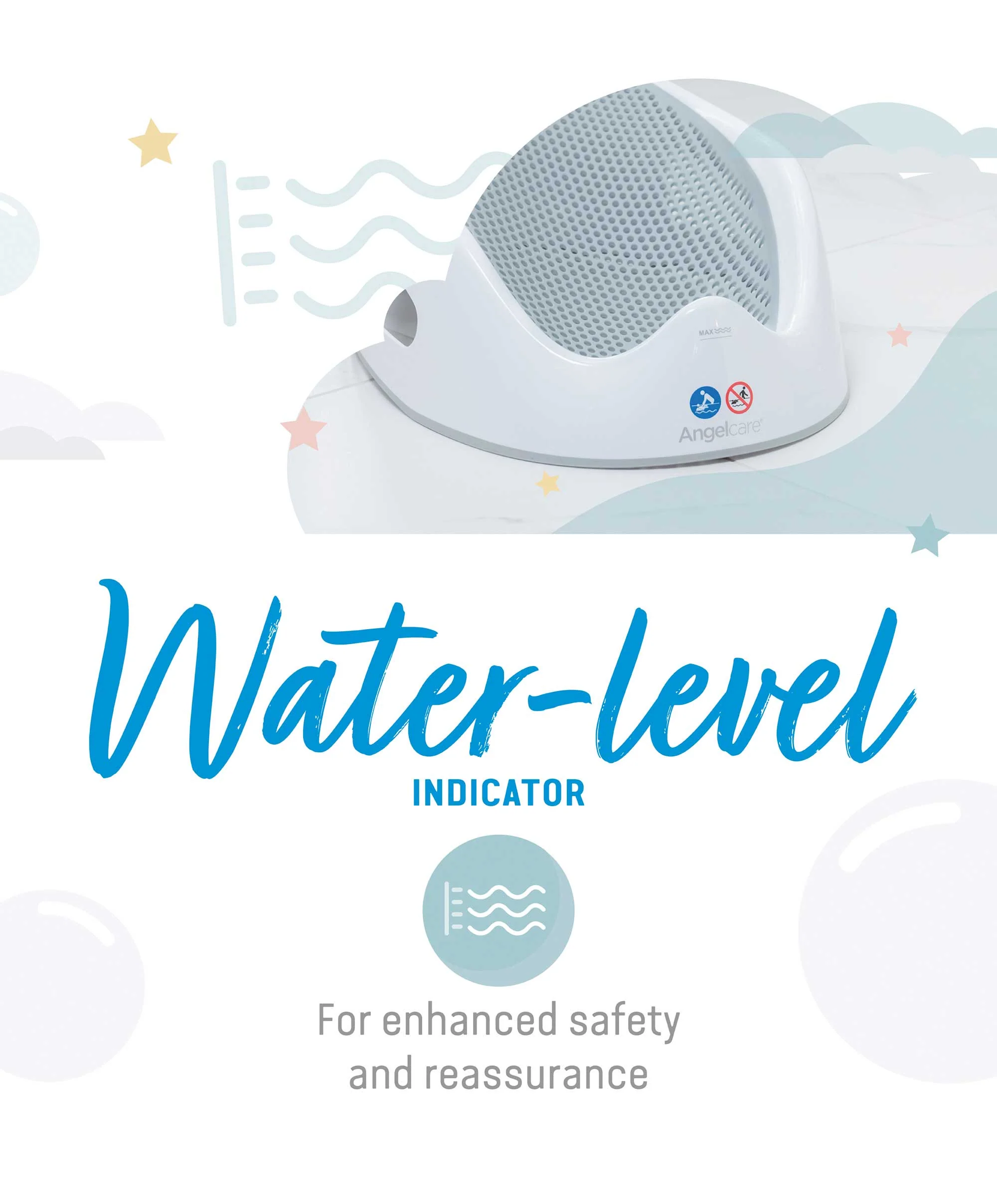 Angelcare Soft Touch Baby Bath Support - Grey - Image 5