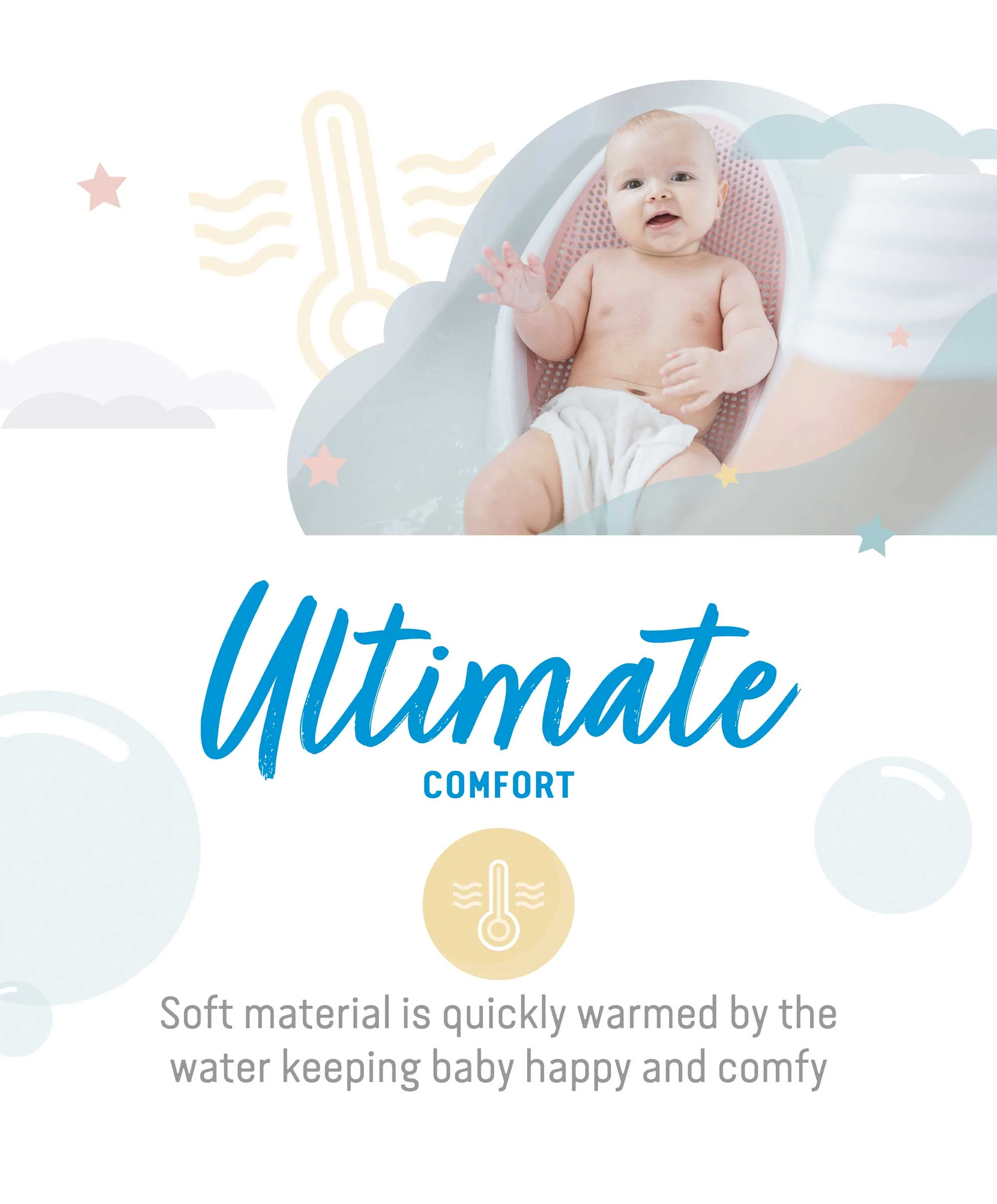 Angelcare Soft Touch Baby Bath Support - Pink - Image 3