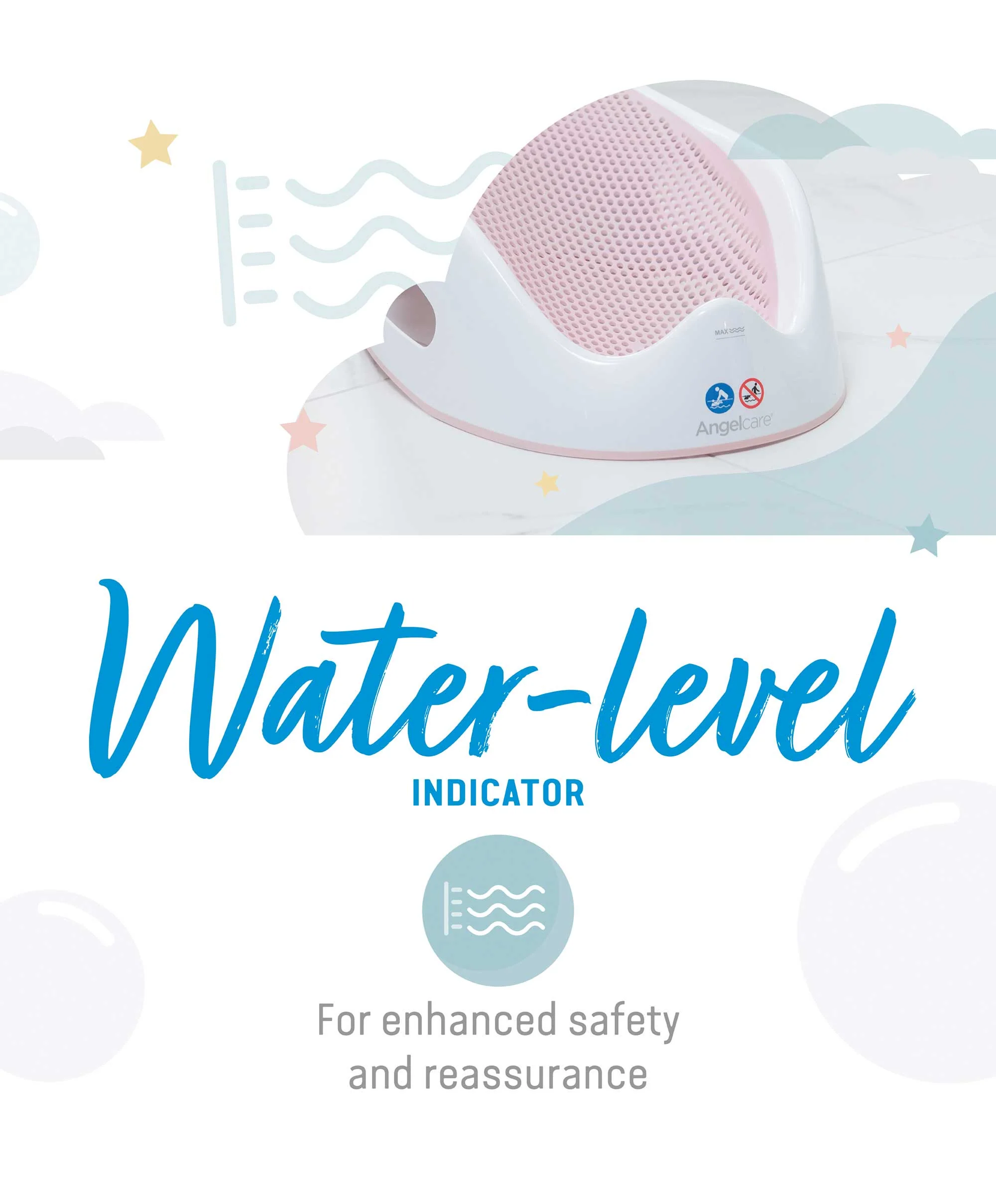 Angelcare Soft Touch Baby Bath Support - Pink - Image 4