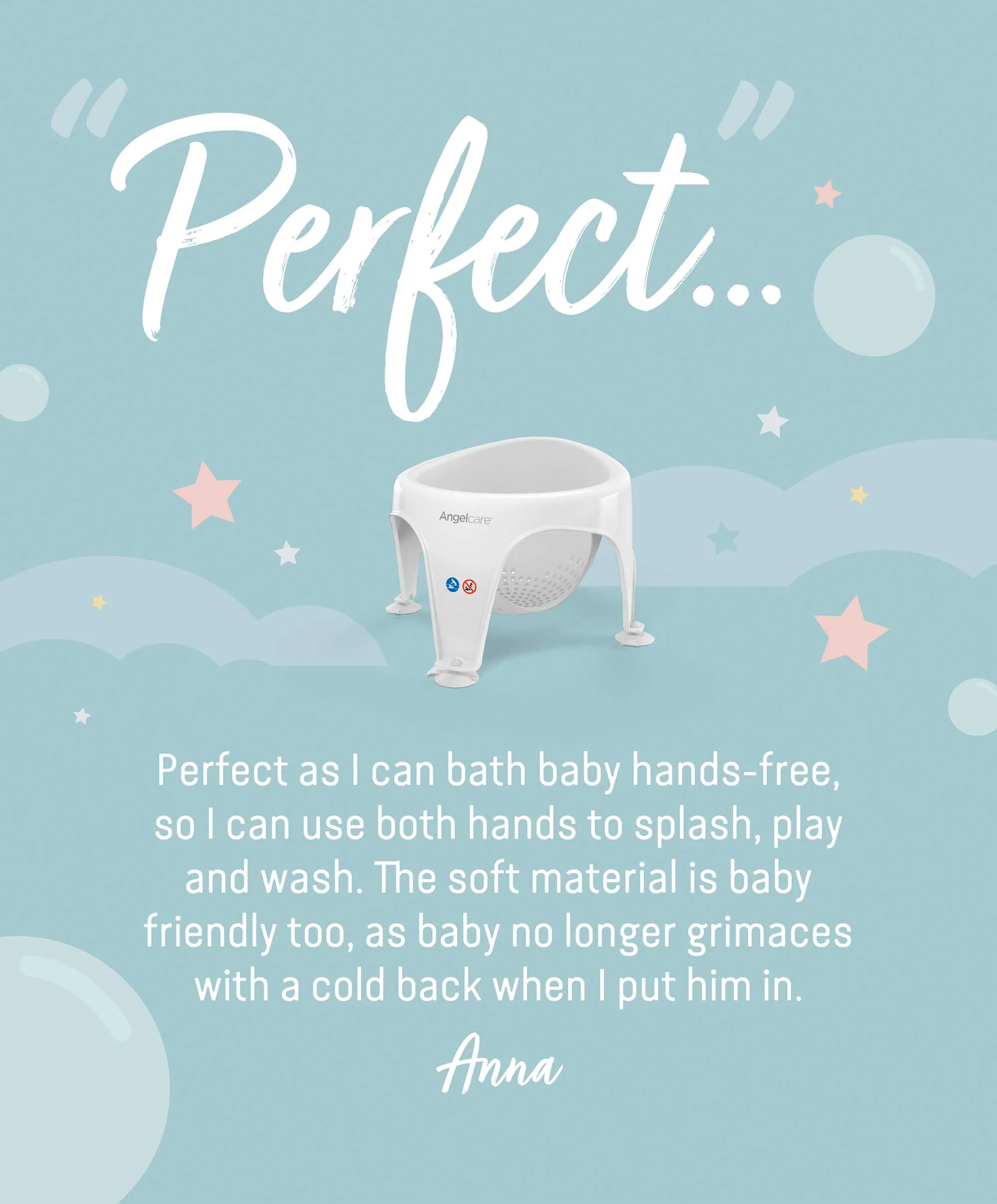Angelcare Aqua Soft Touch Baby Bath Seat - Grey - Image 7
