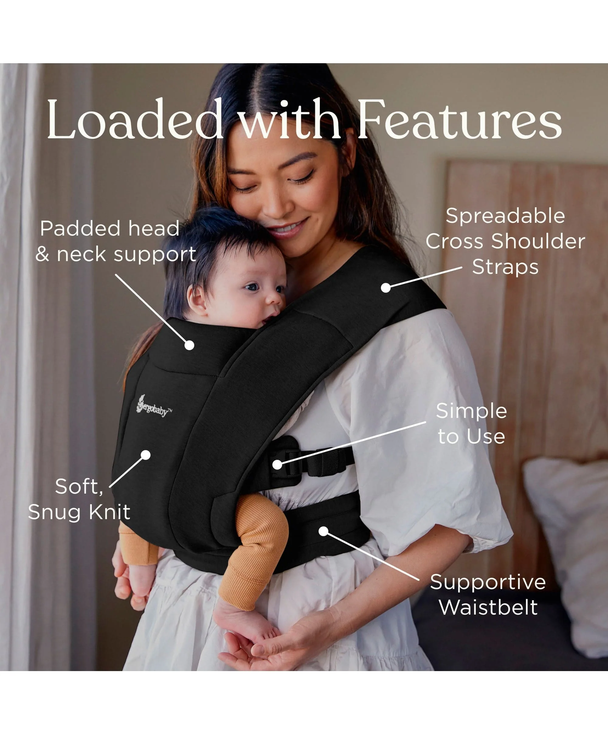Ergobaby Embrace Baby Carrier - Black - Image 7
