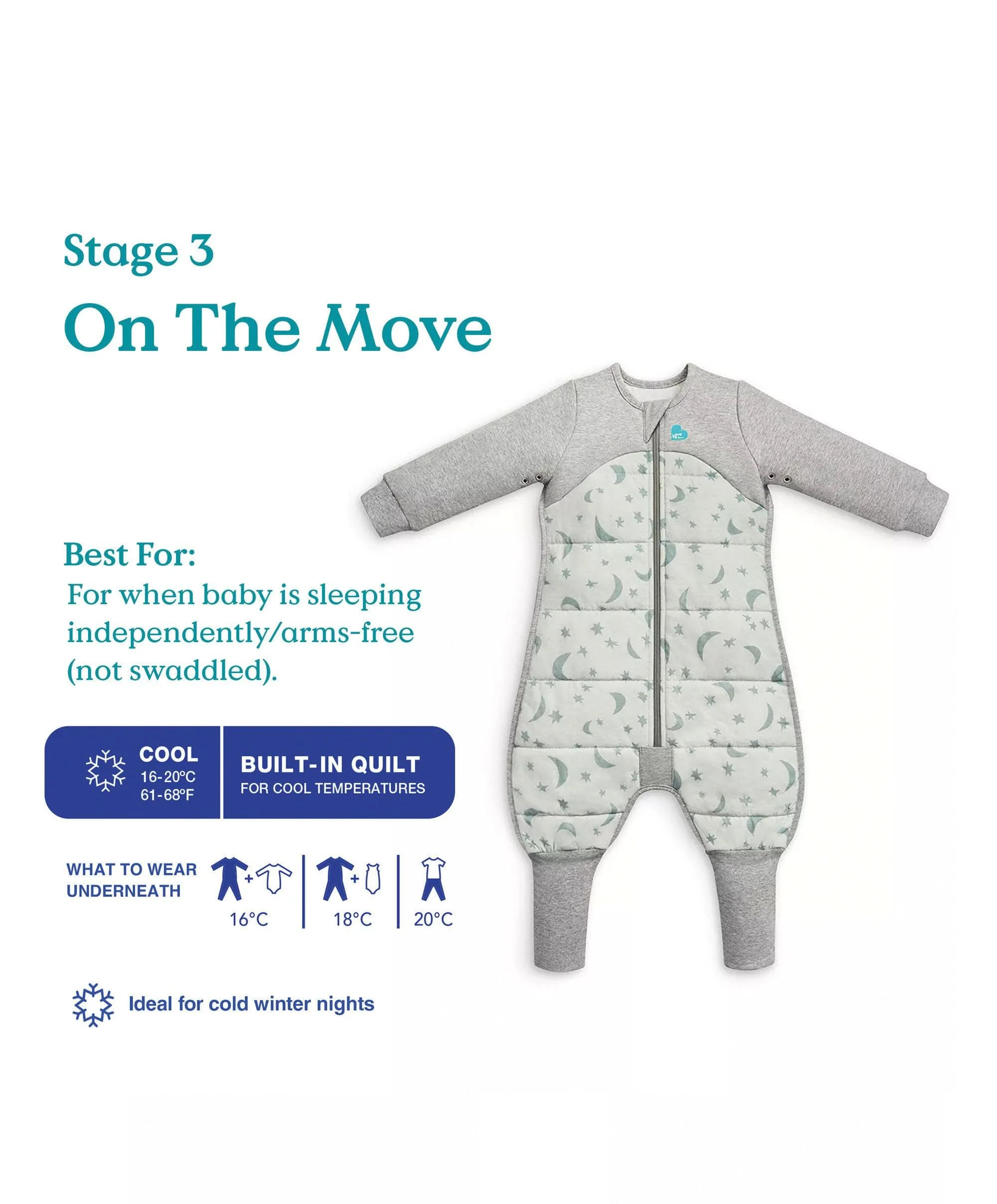 Love to Dream Sleep Suit 12-24 Months (2.5 Tog) - Moonlight Olive - Image 13