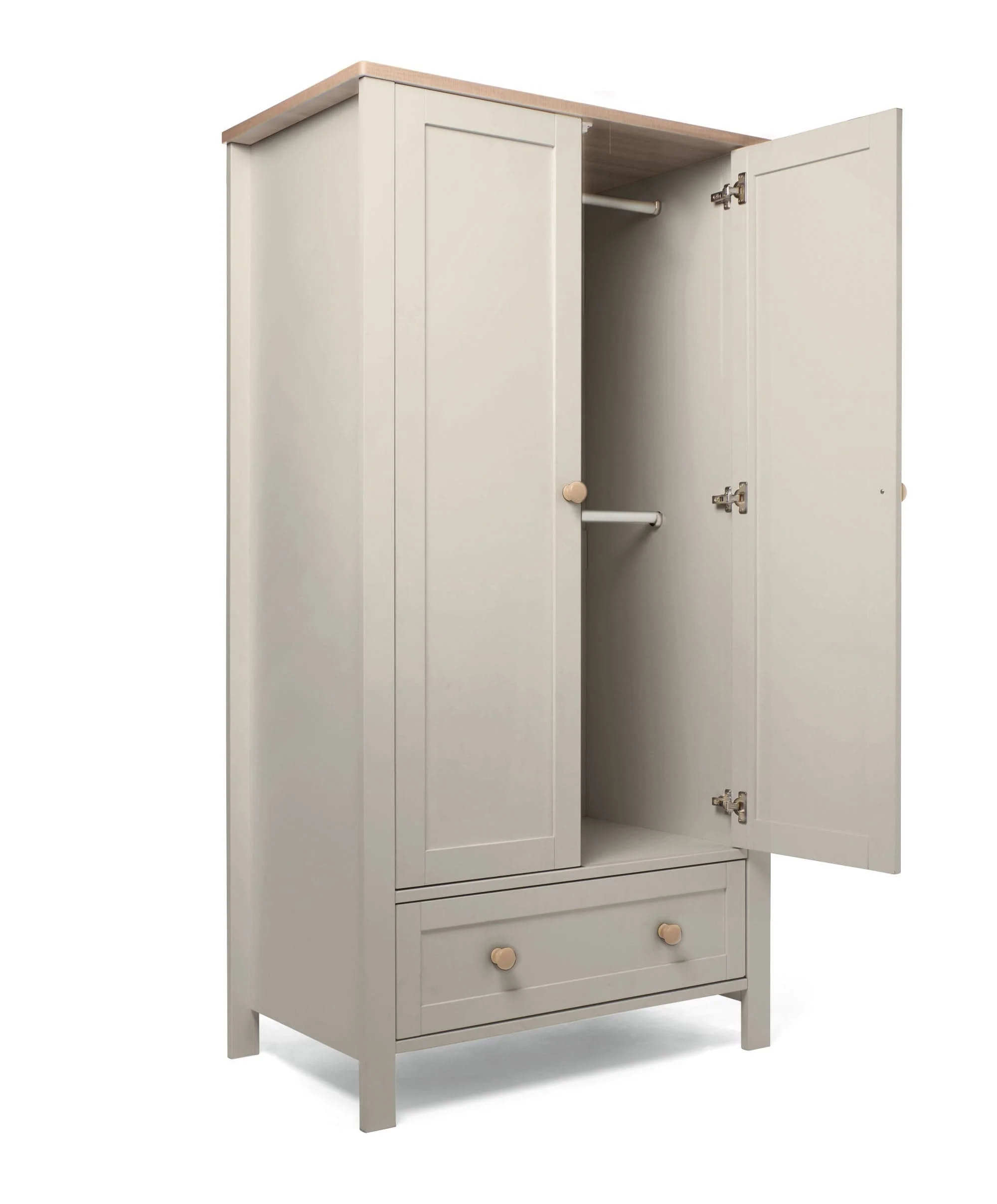 Wedmore Wardrobe - Pebble Grey - Image 3